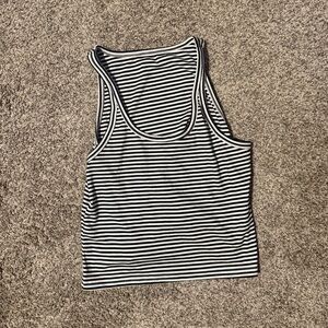 Striped Black and White Tank Top